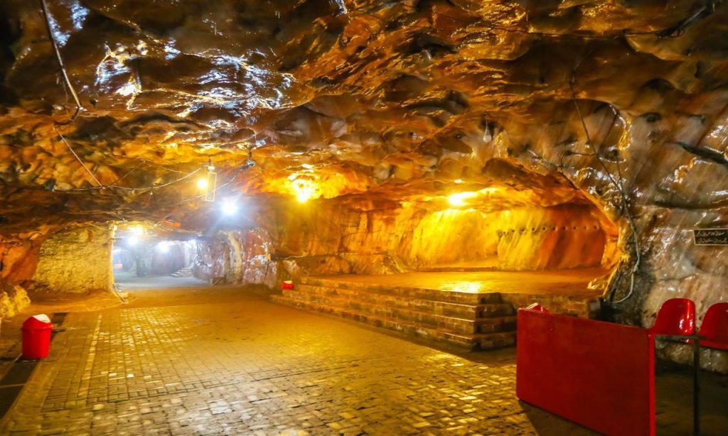 Inside View of Salt mine Khewra