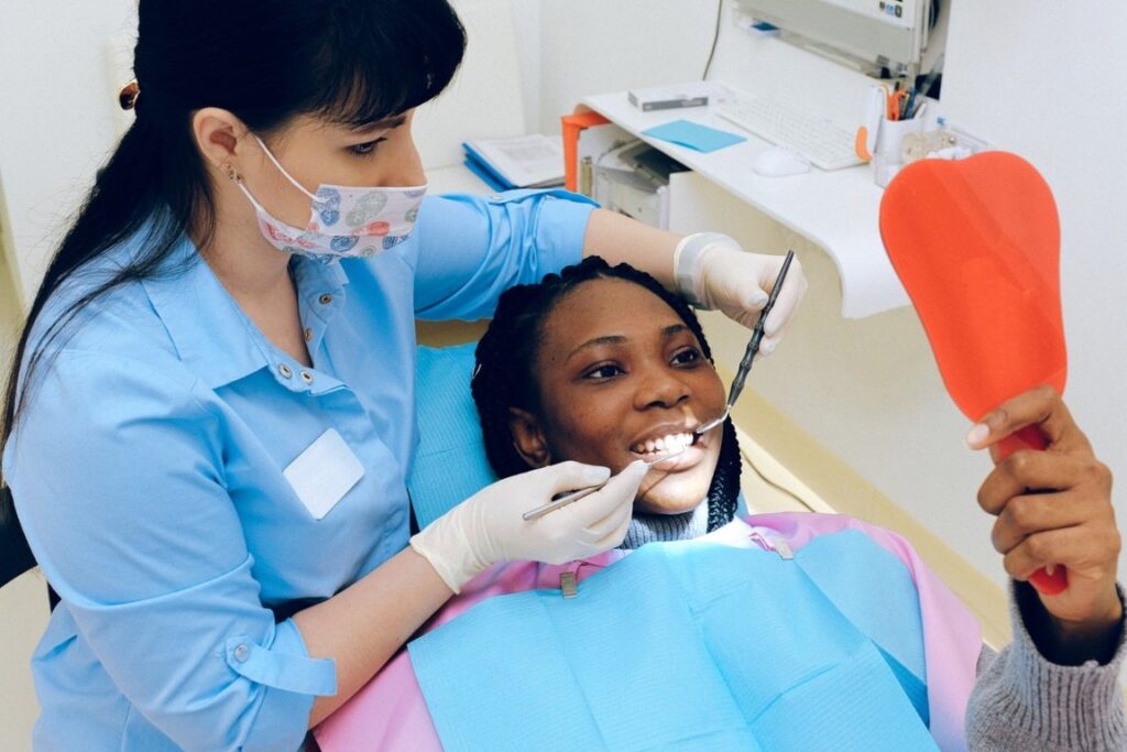 Dentist Performing Dental treatment