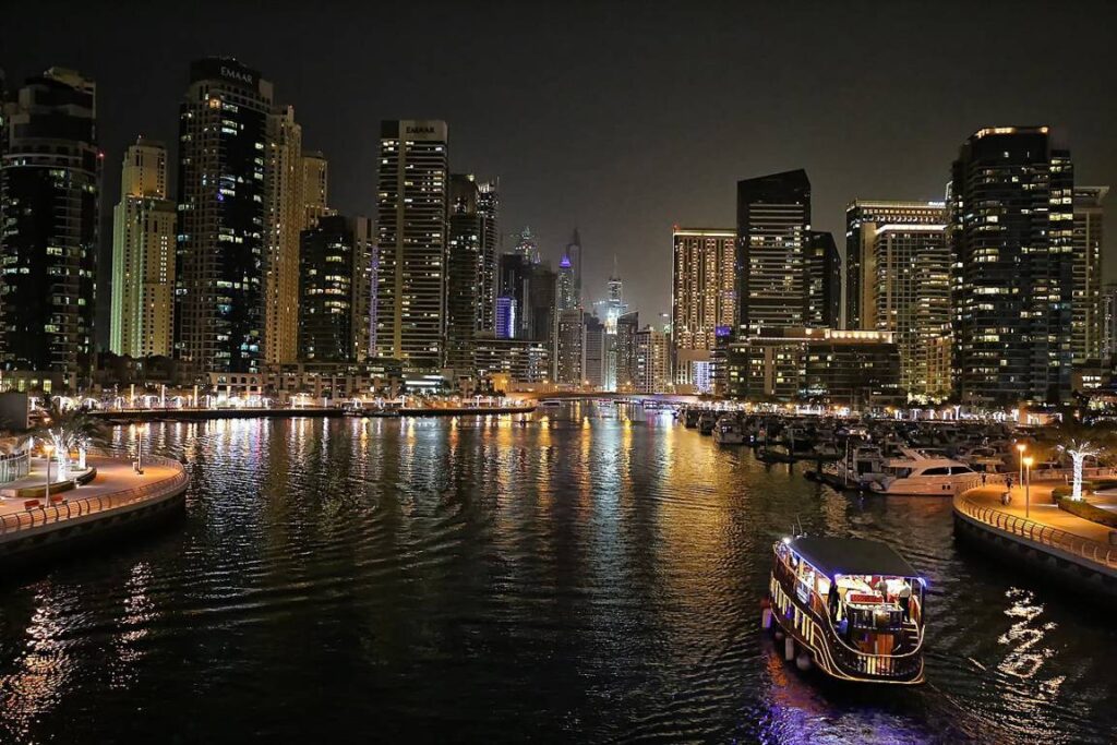 Dubai Marina Night View