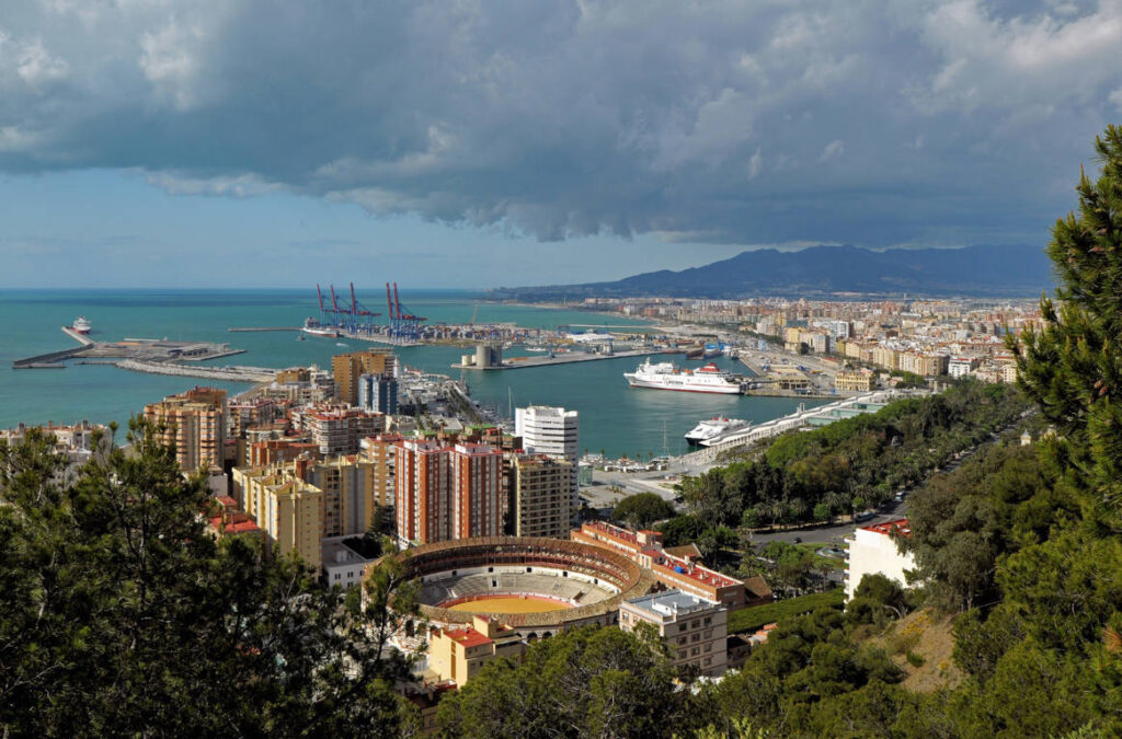 View of Malaga from Castillo Gibralfaro Spain