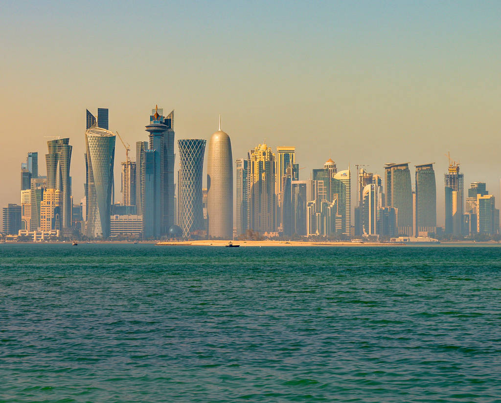Doha skyline in the morning, Qatar