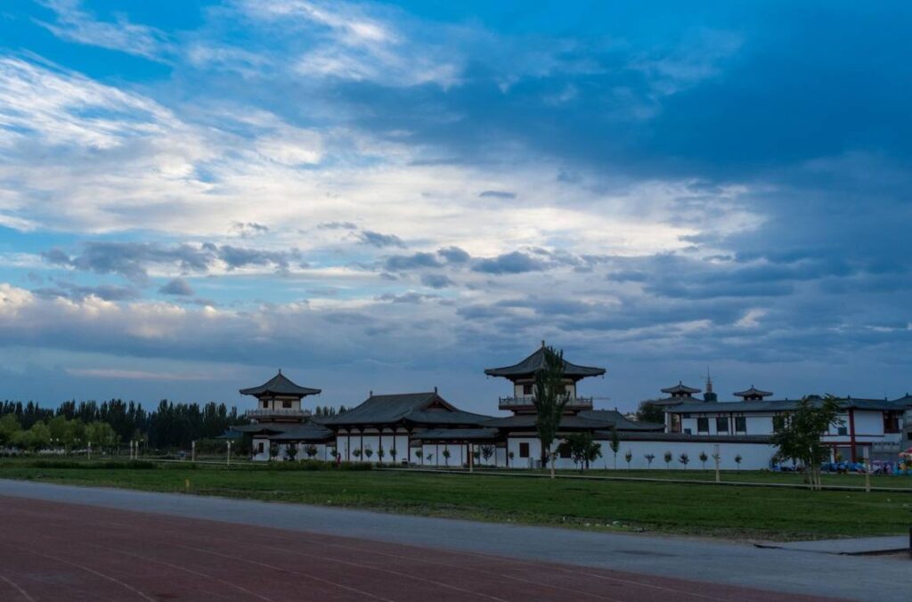 Exterior of the Daming Palace in Xian China