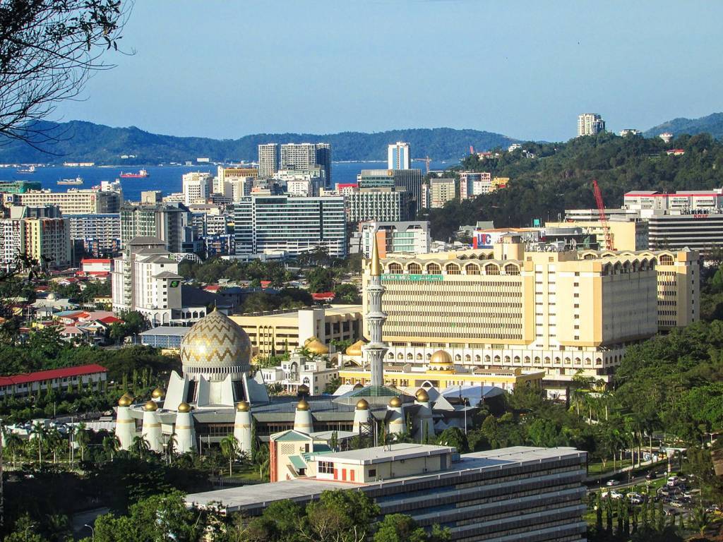 Downtown Kota Kinabalu from Kopungit Hill