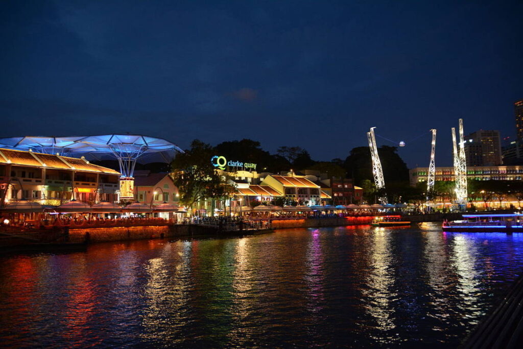 Night view of Clarke Quay, Singapore