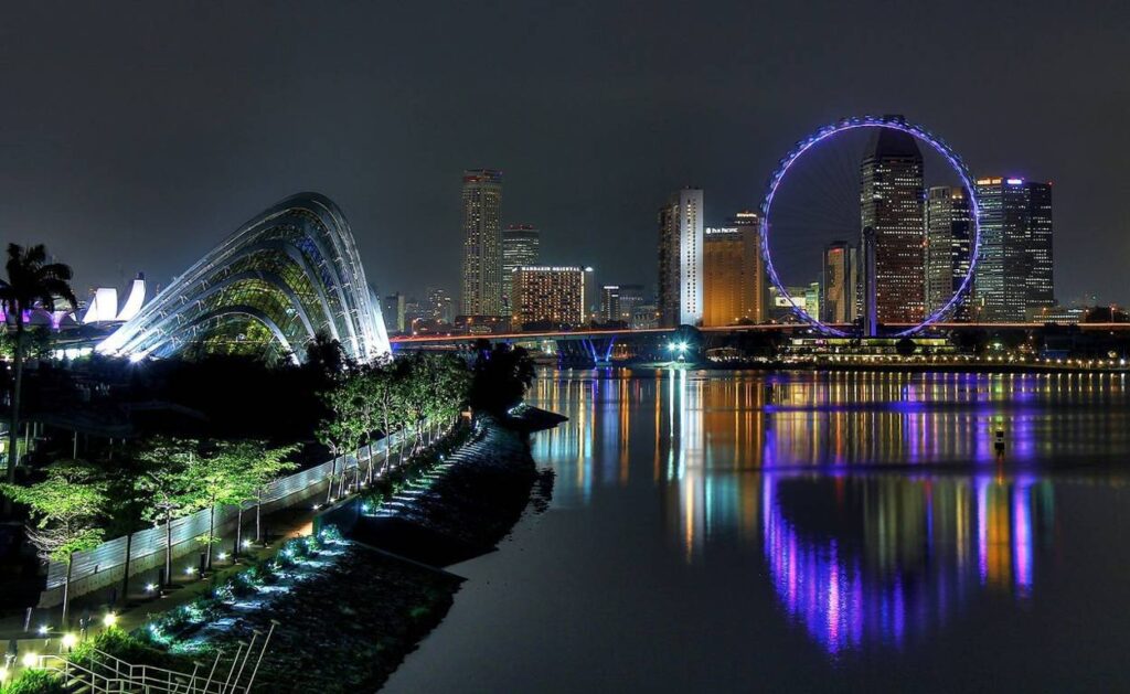 The Singapore Flyer from Marina Barrage