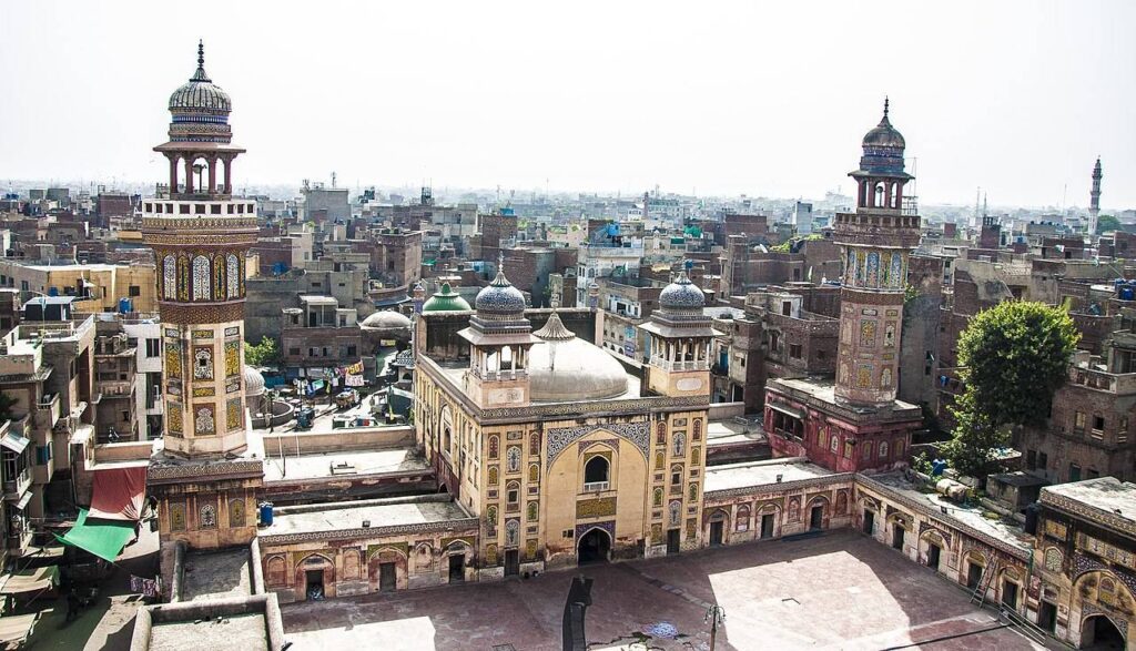 Birds eye view of the Wazir Khan Mosque