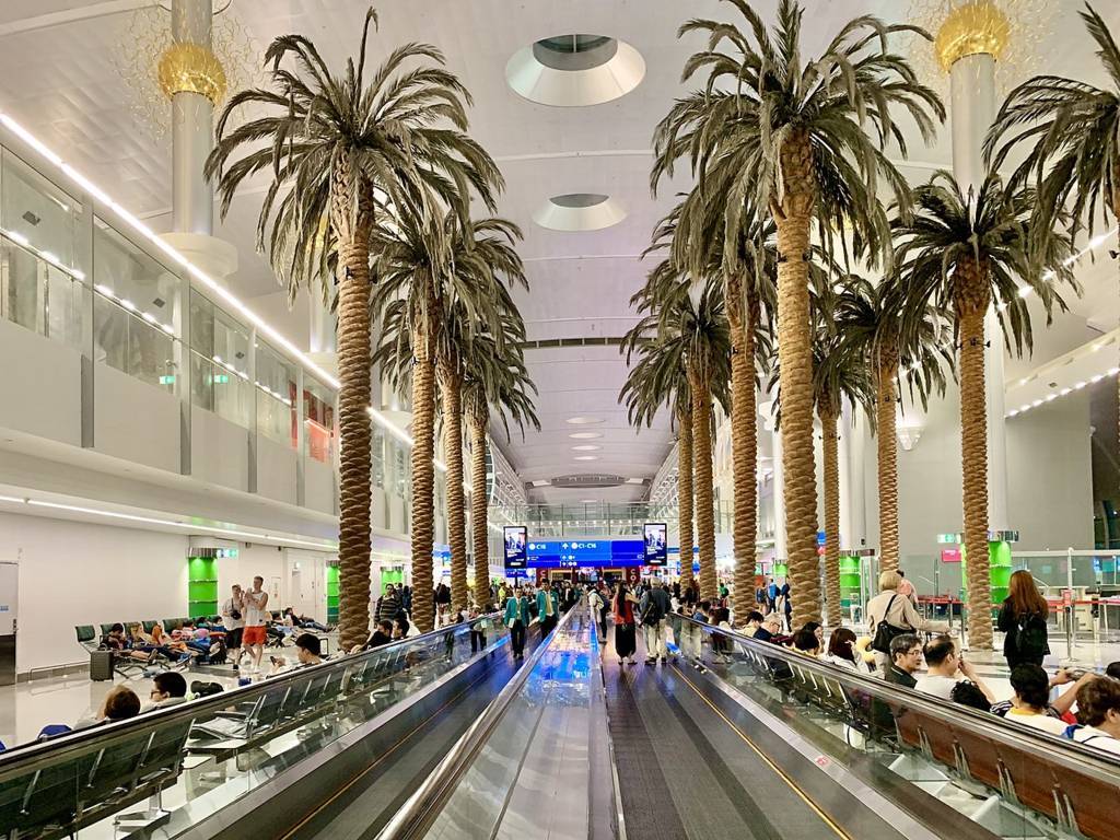 Dubai International Airport interior of Terminal 3