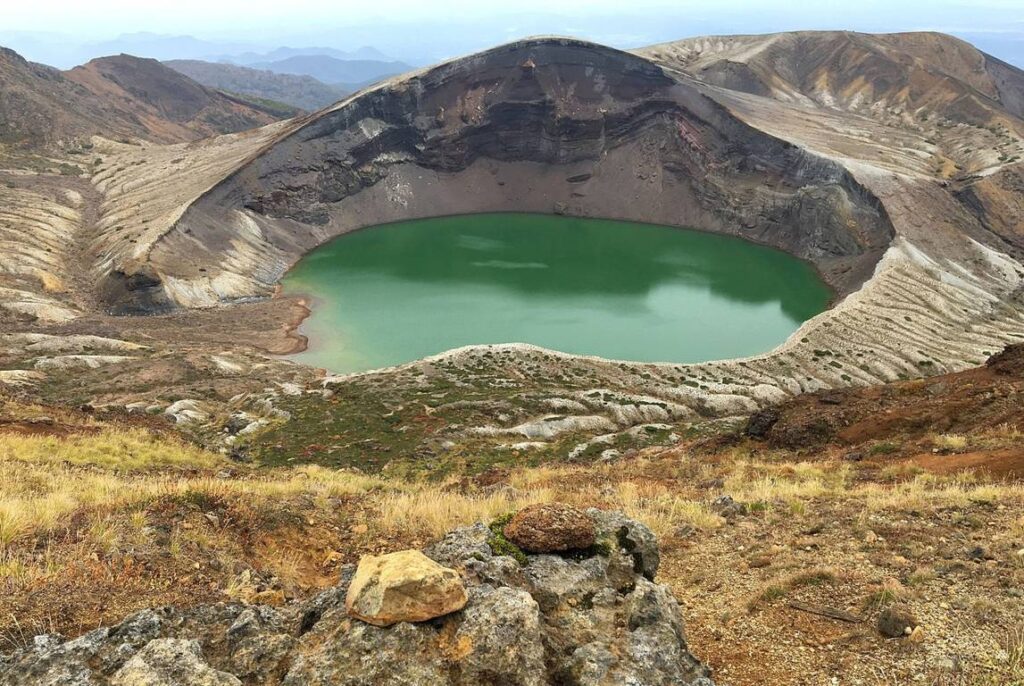 Okama crater lake, Mt. Zao, Tohoku region, Japan